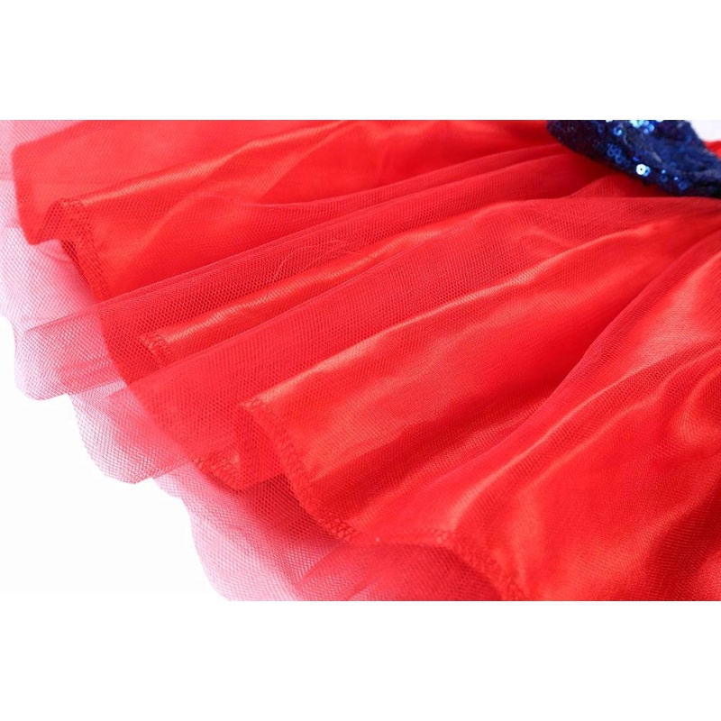 Wholesale Baby Girl Colorful Fluffy Pettiskirts Patriotic Chiffon Tutu 4th of July Princess Skirts