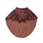 Factory latest design poinsettia high low irregular christmas girls kids skirts