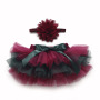 Manufacturer RTS multicolor soft yarn newborn photo two piece baby girl shorts set