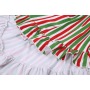 Fashionable Kids Girls Striped Christmas High-low Dress