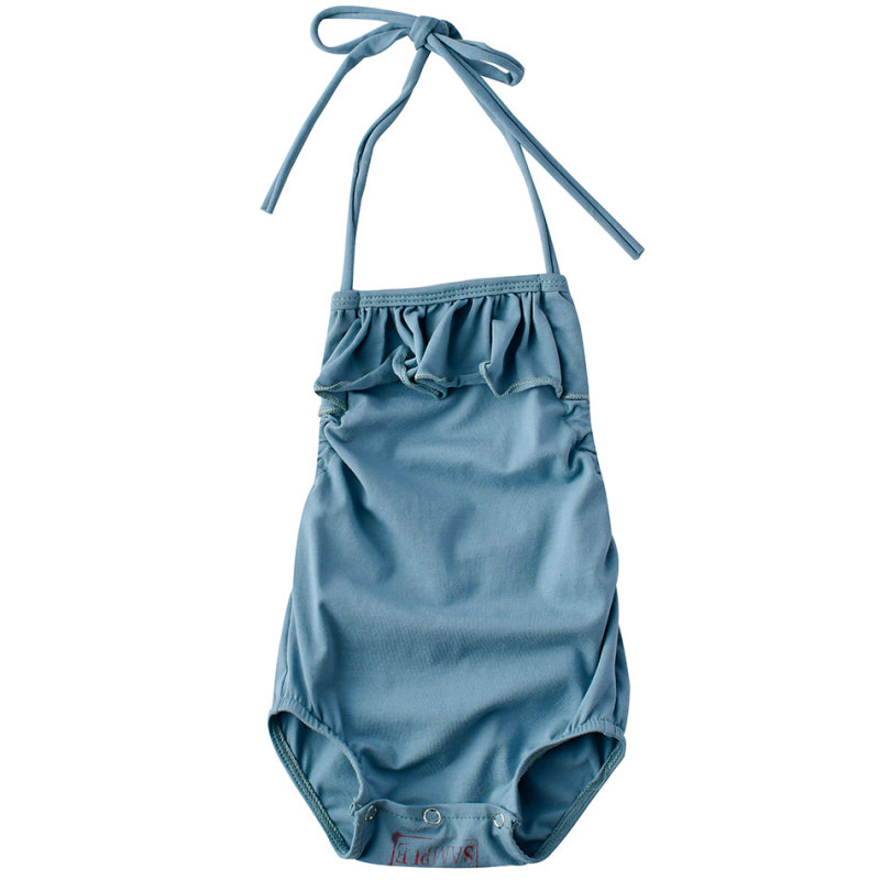 plain cotton solid color infant halter newborn baby girl rompers onesie