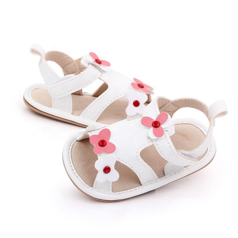 Summer fashionations flower dress custom hollow out baby sandals