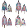 Fall trendy tie dye streetwear style fall clothing mommy and me pullover hoodie outfits