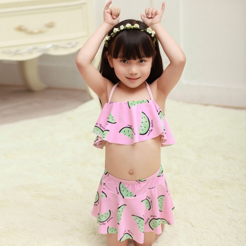 Popular three piece ladies sport style ruched bikini swim wear
