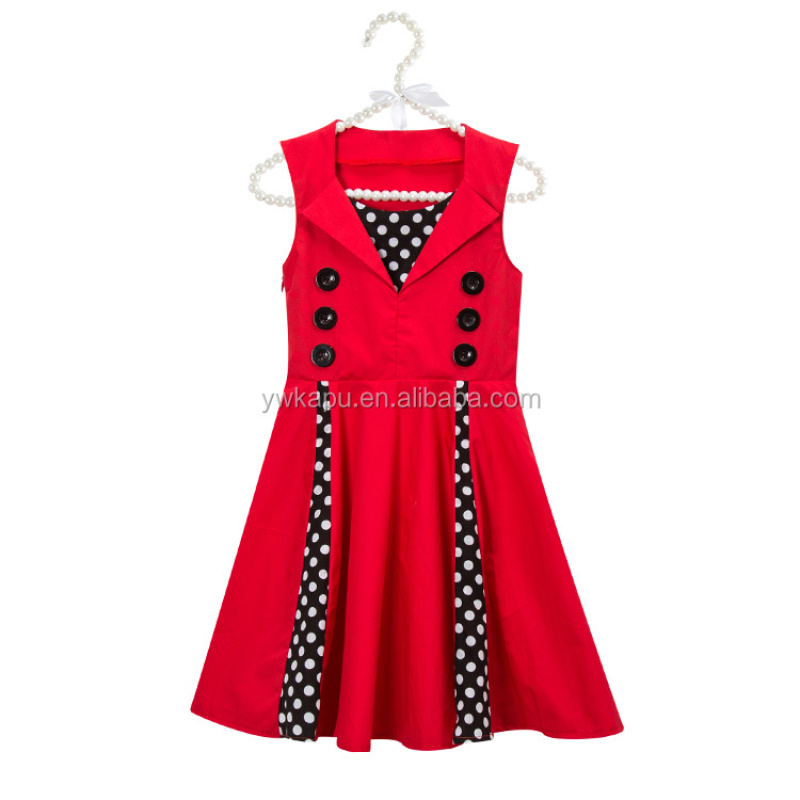1950's Baby Girl Dresses New Style Beautiful Long Frocks Casual Formal Boutique Sock Hop Dresses 