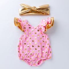 Summer infant toddlers clothing  100% cotton sequins baby clothes set gift