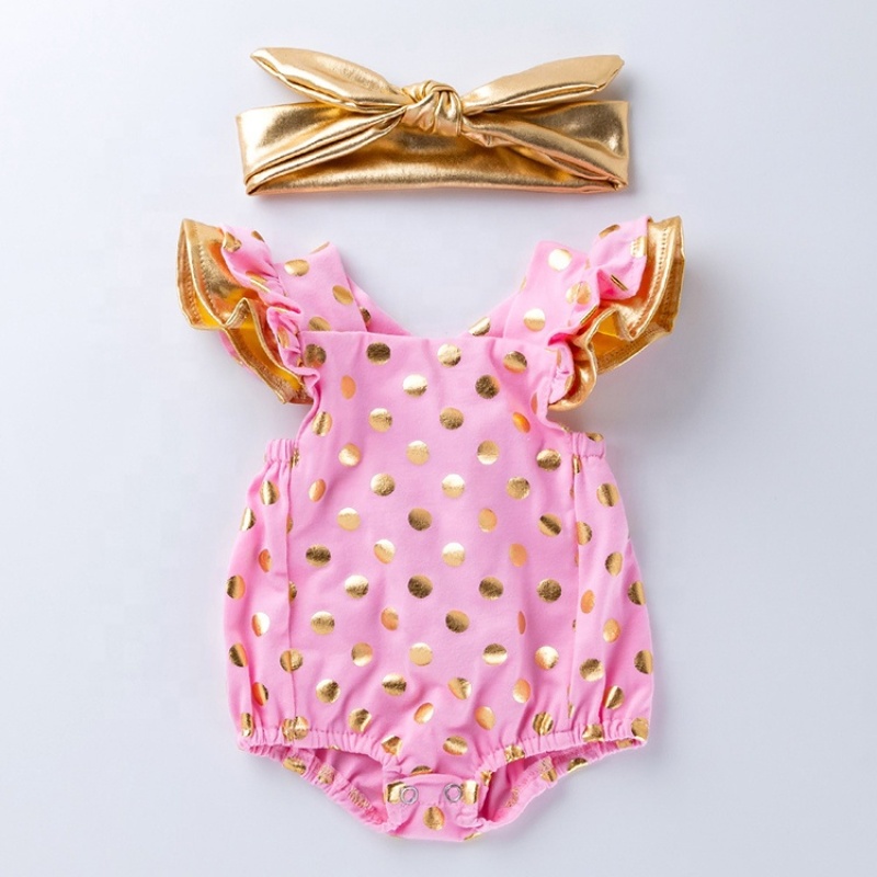 Summer infant toddlers clothing  100% cotton sequins baby clothes set gift