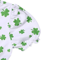 Wholesale Short Sleeve St.Patricks Day Boutique Girl Dresses