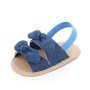 Factory direct sale customized double strap slide-on baby shoes bow sandals