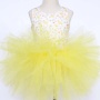 New design kids clothing party tulle puffy dress ballet princess sleeveless floral print baby girls tutu dresses