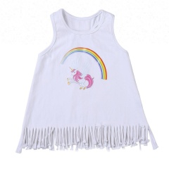 2019 Wholesale Baby Girl Clothes  Party Long Sleeve Girl Top  Toddler Ruffle Girl Unicorn shirt