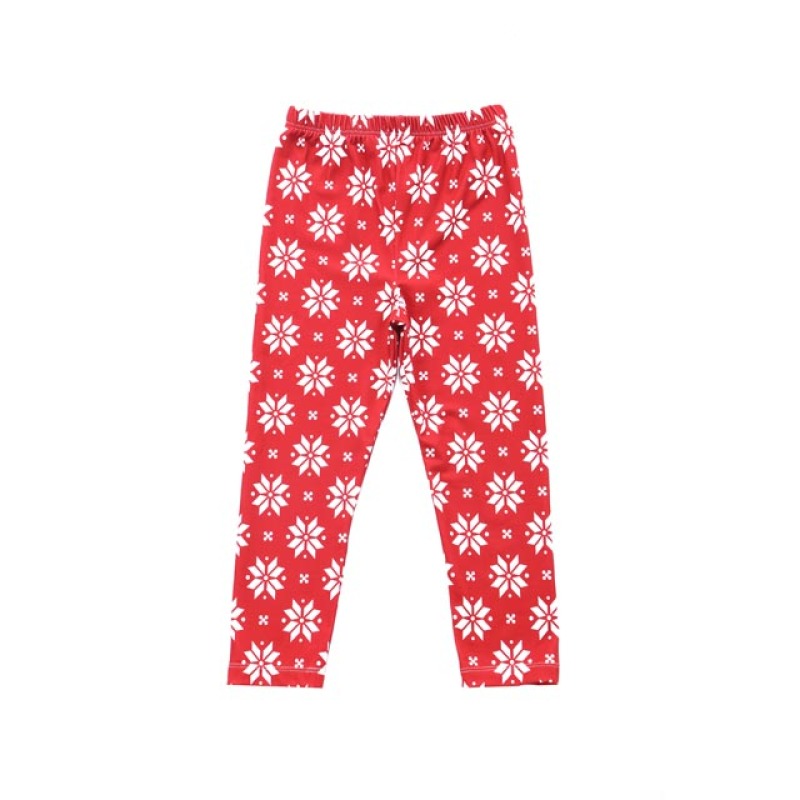 Christmas Baby Girls Full Pants Kids Boutique Floral Leggings Pants Wholesale
