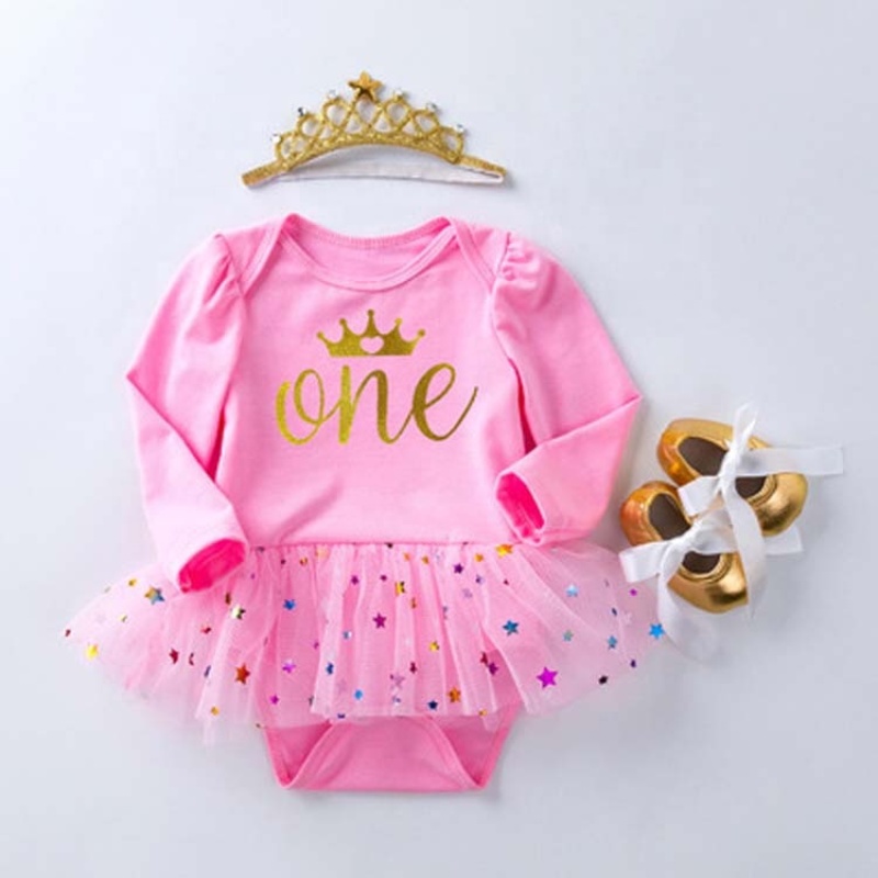 Wholesale Infant Toddlers Cotton Sequins Princess Party Dresses With Baby Shoes And Headband 