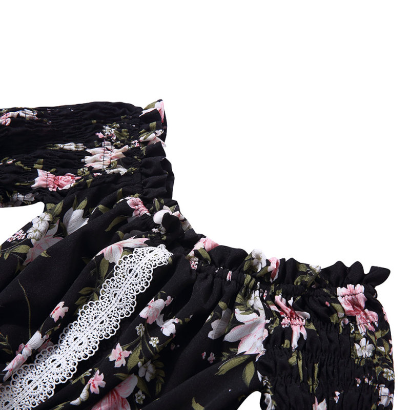 Wholesale oem fall Smocked flutter sleeves baby girl floral knit baby rompers