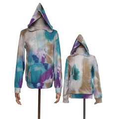 Fall trendy tie dye streetwear style fall clothing mommy and me pullover hoodie outfits
