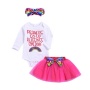 Baby supplies thanksgiving day trendy infant cotton clothes   rainbow tutu romper suit