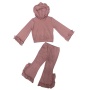  High Quality OEM Style Warm Fall Cotton Ruffle Girl Clothing Set With Hoodie