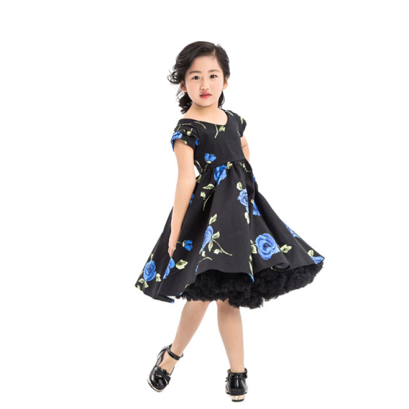 Wholesale New Arrival Floral Vintage 50s Fashion For Kids Girls