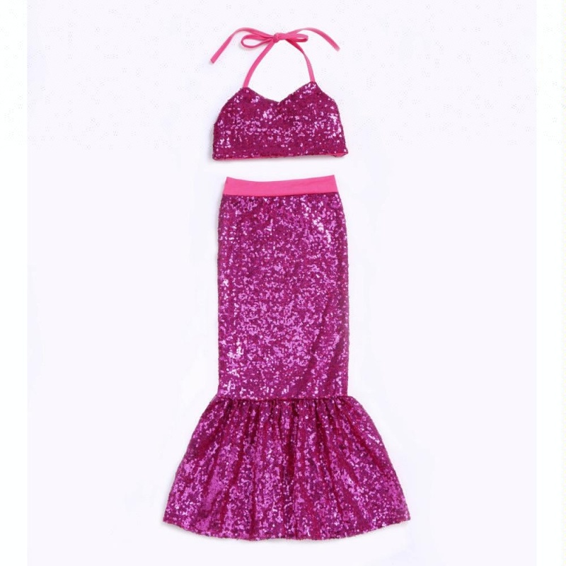 Wholesale Latest Design Baby Girls Swimwear Bikini Set Sequin Clothing Mermaid Outfit
