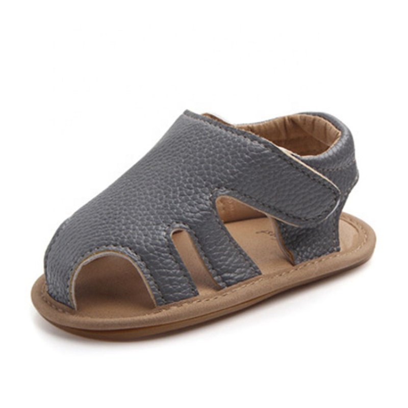 Fashion full grain leather toddler soft sole shoes hollow out sandals