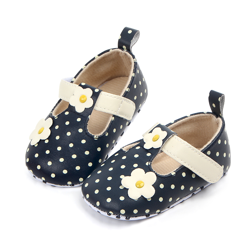 2020 New Arrival High Quality Fancy Baby Shoes Small Flower Dot Toddler Shoes For Girl