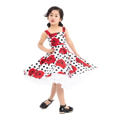 1950s Little Girl Dresses Floral Boutique Kids Dress For Sock Hop Party 