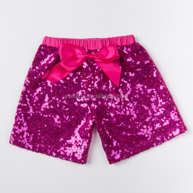 New arrival toddler casual kids wear boutique girl shiny Sequin Shorts