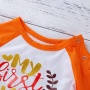 2021 new style thanksgiving orange long-sleeved stripe baby romper