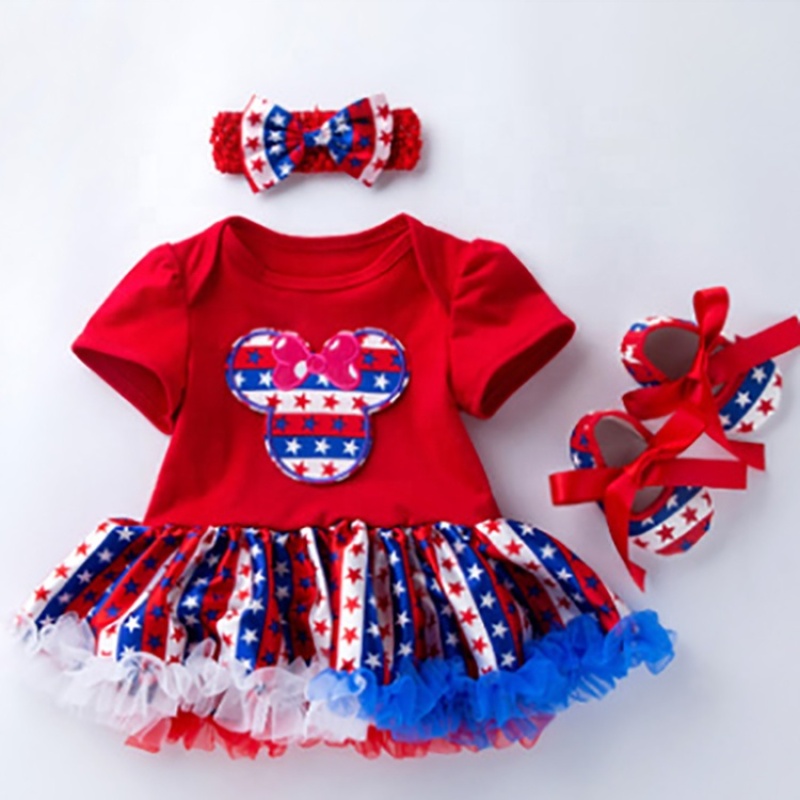 new fashion 4th of July baby girl tutus clothing set