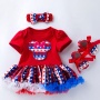 new fashion 4th of July baby girl tutus clothing set