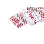 Cheerful Red Color Long Sleeve Christmas Tunic Dress for Children Girls