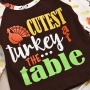 Boutique thanksgiving cute cotton digital print clothing baby sets