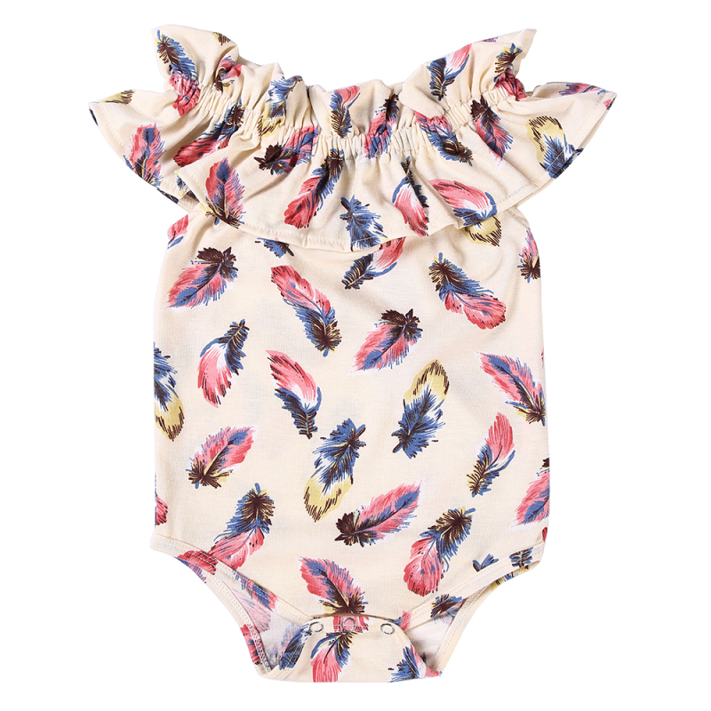 Wholesale Cotton Baby Floral  Romper Hand Smocked Baby Clothing Lace Printing Patterns Clothing