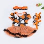 2021 pumpkin cartoon printed girls' tutu dresses pettiskirt toddler girk clothing set