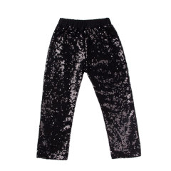 Children Girls Sparkly Sequin Leggings for Kids Dancewear, Disco or Hip Hop Pants
