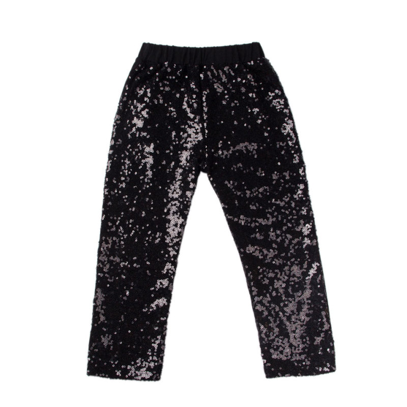Children Girls Sparkly Sequin Leggings for Kids Dancewear, Disco or Hip Hop Pants