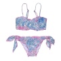 New colorful designer inspired high waist two piece bikini cartoon swimwear