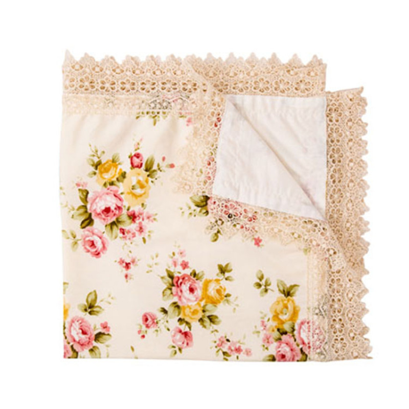 Wholesale White Embroider Cotton Baby Kid Lace Blanket For Months