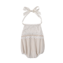 Newborn baby girl fashion clothes halter lace ribbon bow knot  decorated baby clothing romper