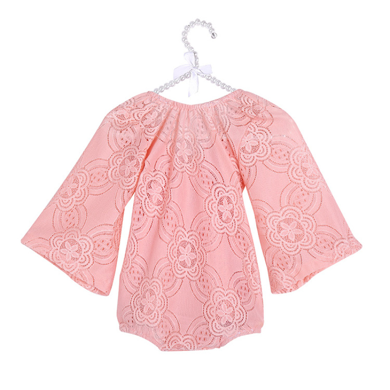 Custom Pretty Baptismal Smocked Lace Dresses Flower Girls Bows Clothing for Toddler Girls