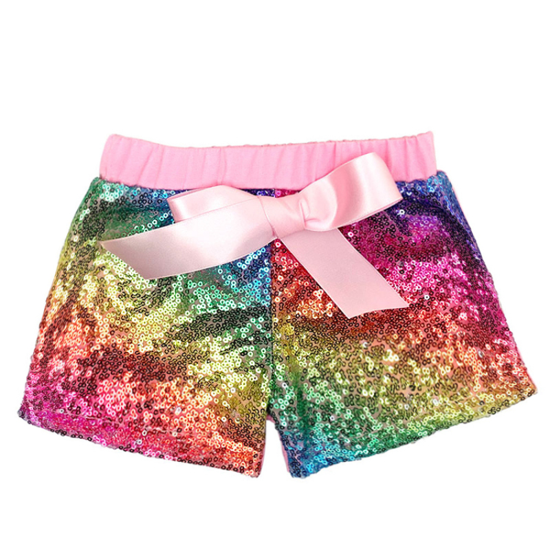 Summer Shiny Baby Girl Gold Sequin Shorts Little Girls Sparkling Shorts Newborn Baby Sequin Short Wedding Pants