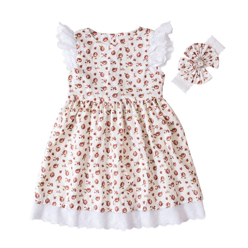 Wholesale Floral Vintage Girl Boutique Dresses