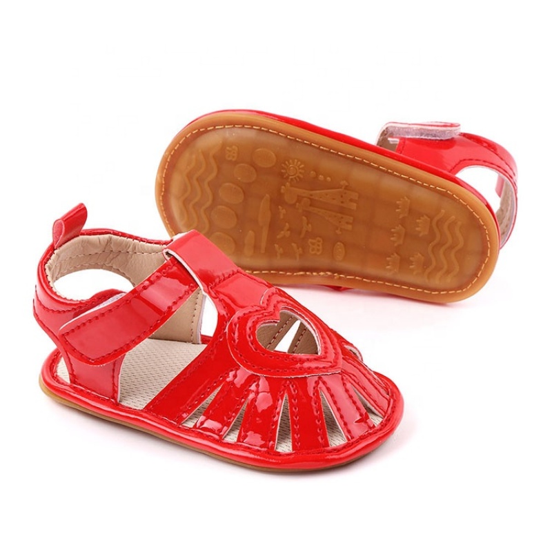 Fashion comfort cute leather baby shoes soft hollow sandals