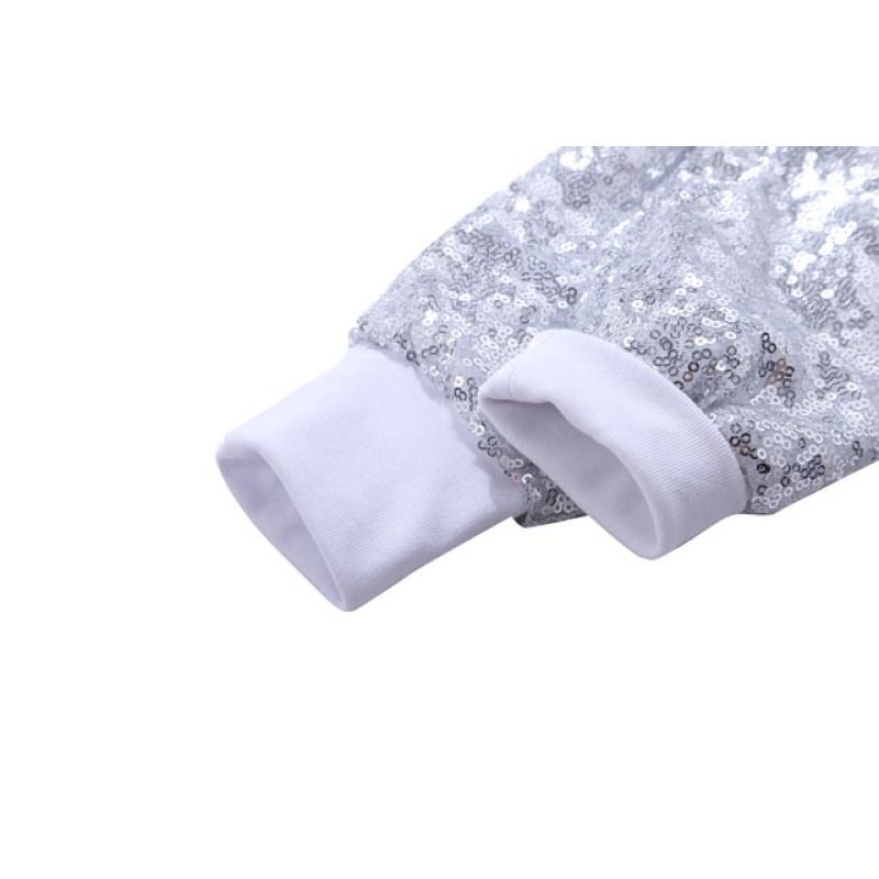 Fashionable Children Sequin Coats Long Sleeve Jackets