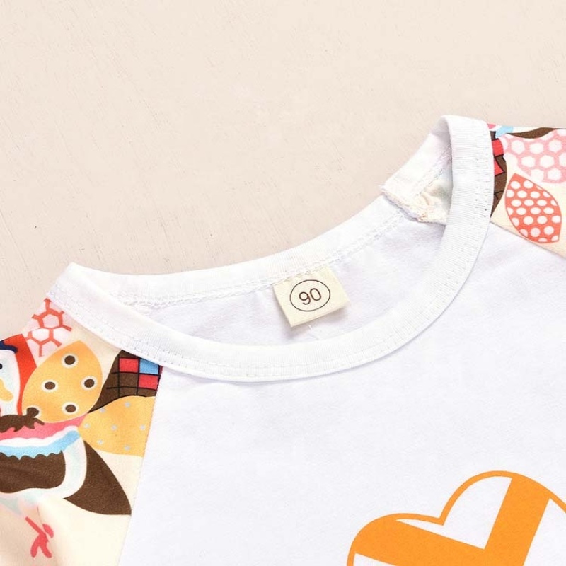 2021 long sleeve cotton turkey cartoon 2 piece baby clothing sets