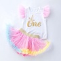 Wholesale Baby Onesies With Tutu Skirts For Girl Birthday Party 
