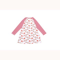 Spring Popular Long Sleeve Tunic Dress for Baby Girls Casual Wear