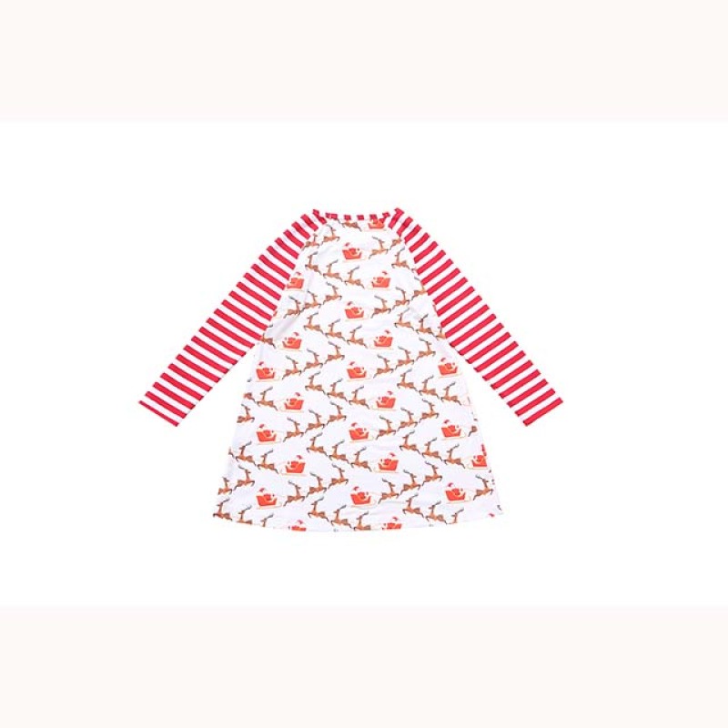 Spring Popular Long Sleeve Tunic Dress for Baby Girls Casual Wear