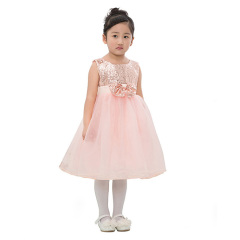 Wholesales Boutique Sequin Girl Flower Dress For Pageant Party