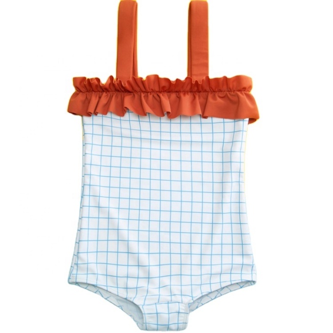 2021 bikini fashion cute one piece swimsuit plaid string bikinis